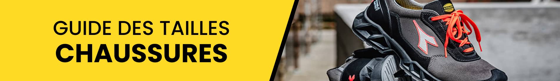 Guide des tailles Diadora chaussures