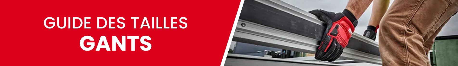 Guide des tailles Milwaukee gants