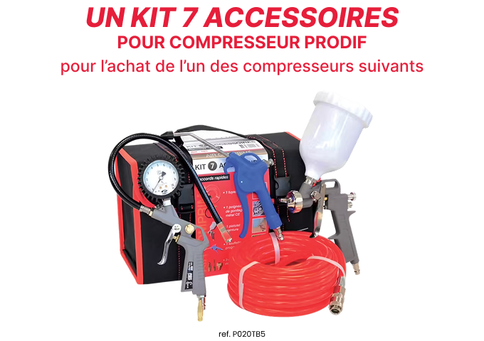 Un kit 7 accessoires Prodif OFFERT