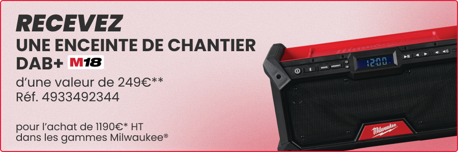 RADIO DE CHANTIER BLUETOOTH MILWAUKEE M18 RADDAB+G2 - 4933492344 RADIO DE CHANTIER BLUETOOTH MILWAUKEE M18 RADDAB+G2 - 4933492344