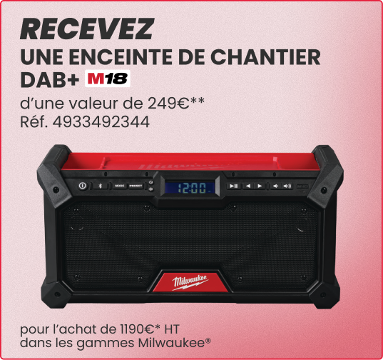 RADIO DE CHANTIER BLUETOOTH MILWAUKEE M18 RADDAB+G2 - 4933492344 RADIO DE CHANTIER BLUETOOTH MILWAUKEE M18 RADDAB+G2 - 4933492344