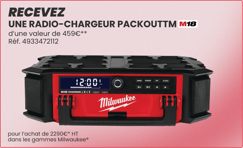RADIO CHARGEUR MILWAUKEE PACKOUT M18 PRCDAB+-0- 4933472112 RADIO CHARGEUR MILWAUKEE PACKOUT M18 PRCDAB+-0- 4933472112
