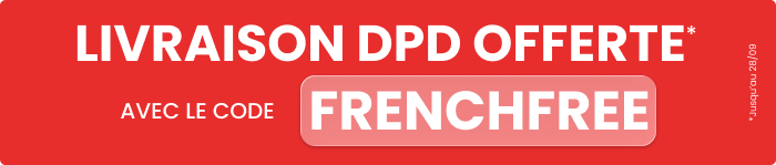 Livraison en relais DPD offerte avec le code FRENCHFREE