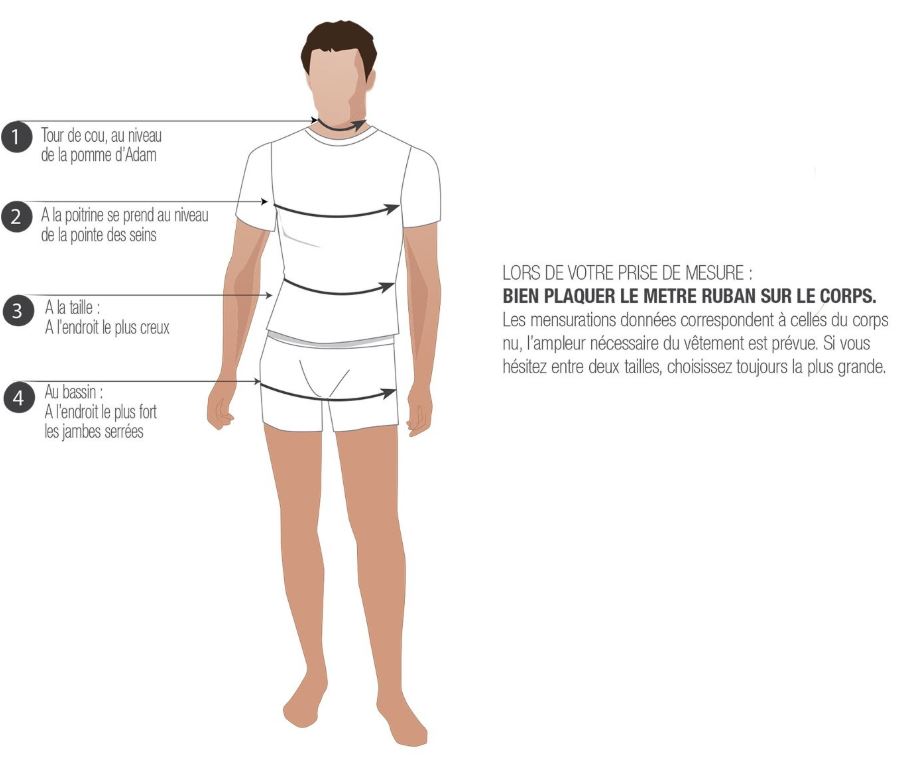 Guide des tailles Cepovett hommes