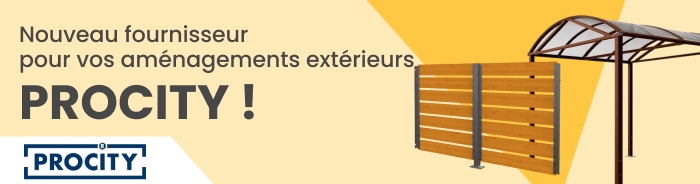 PROCITY ! Nouveau fournisseur pour vos aménagements extérieurs PROCITY ! Nouveau fournisseur pour vos aménagements extérieurs