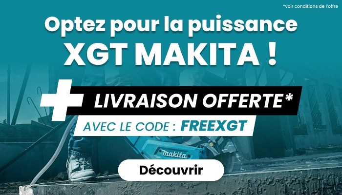 Livraison OFFERTE chez MAKITA avec le code FREEXGT