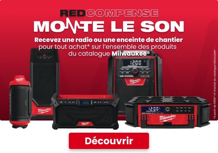 Recevez une enceinte de chantier milwaukee OFFERTE !