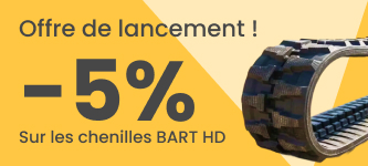 Offre de lancment : -5% sur les chenilles BART HD Offre de lancment : -5% sur les chenilles BART HD