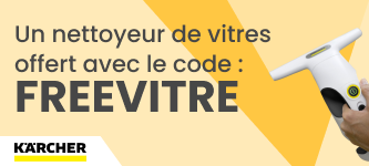 Un nettoyeur de vitres OFFERT avec le code FREEVITRE