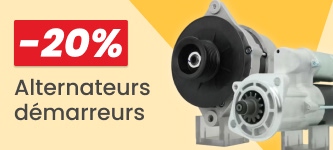 -20% alternateurs d&eacute;marreurs