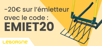-20&euro; sur l'&eacute;mietteur pour l'achat d'une biogrif LEBORGNE avec le code EMIET20