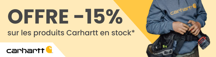 -15% sur les produits Carhartt en stock* -15% sur les produits Carhartt en stock*