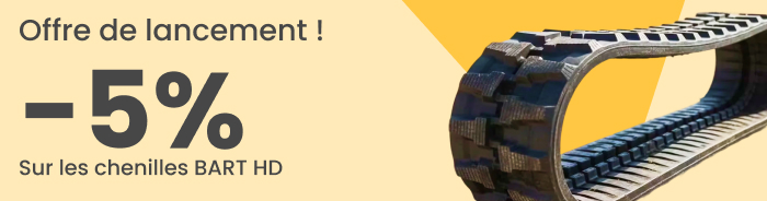 Offre de lancment : -5% sur les chenilles BART HD Offre de lancment : -5% sur les chenilles BART HD