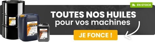 Toutes nos huiles pour vos machines en stock