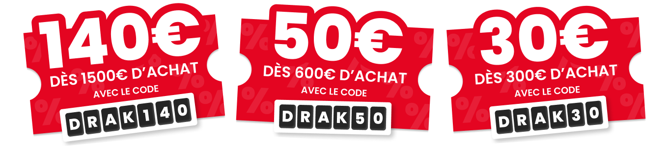 DRAKKAR WEEK : Jusqu'a -140€ sur votre commande Drakkar DRAKKAR WEEK : Jusqu'a -140€ sur votre commande Drakkar