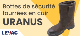 Bottes de s&eacute;curit&eacute; fourr&eacute;es en cuir URANUS