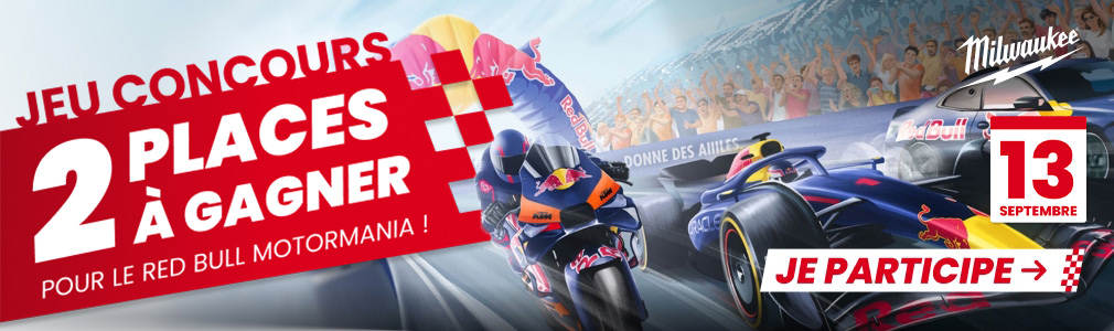 Jeu concours Milwaukee Red Bull Motrmania