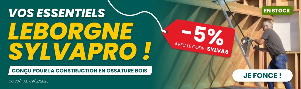 -5% sur les produits LEBORGNE Sylvapro avec le code SYLVA5 -5% sur les produits LEBORGNE Sylvapro avec le code SYLVA5