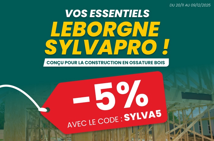 -5% avec le code SYLVA5 sur tout les produits Sylvapro de Leborgne !