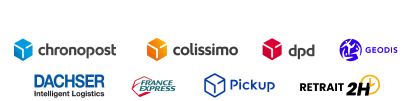 Transporteurs : Chronospot, colissimo, Geodis, Dachser, France express, pickup, Retrait 2H
